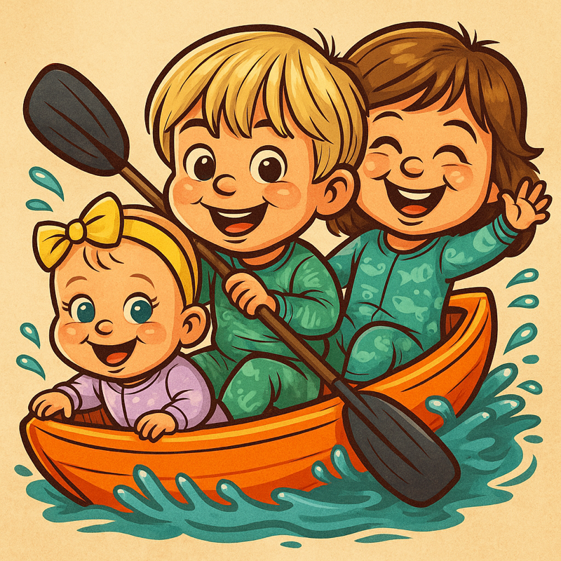 Grandkids in Kayak